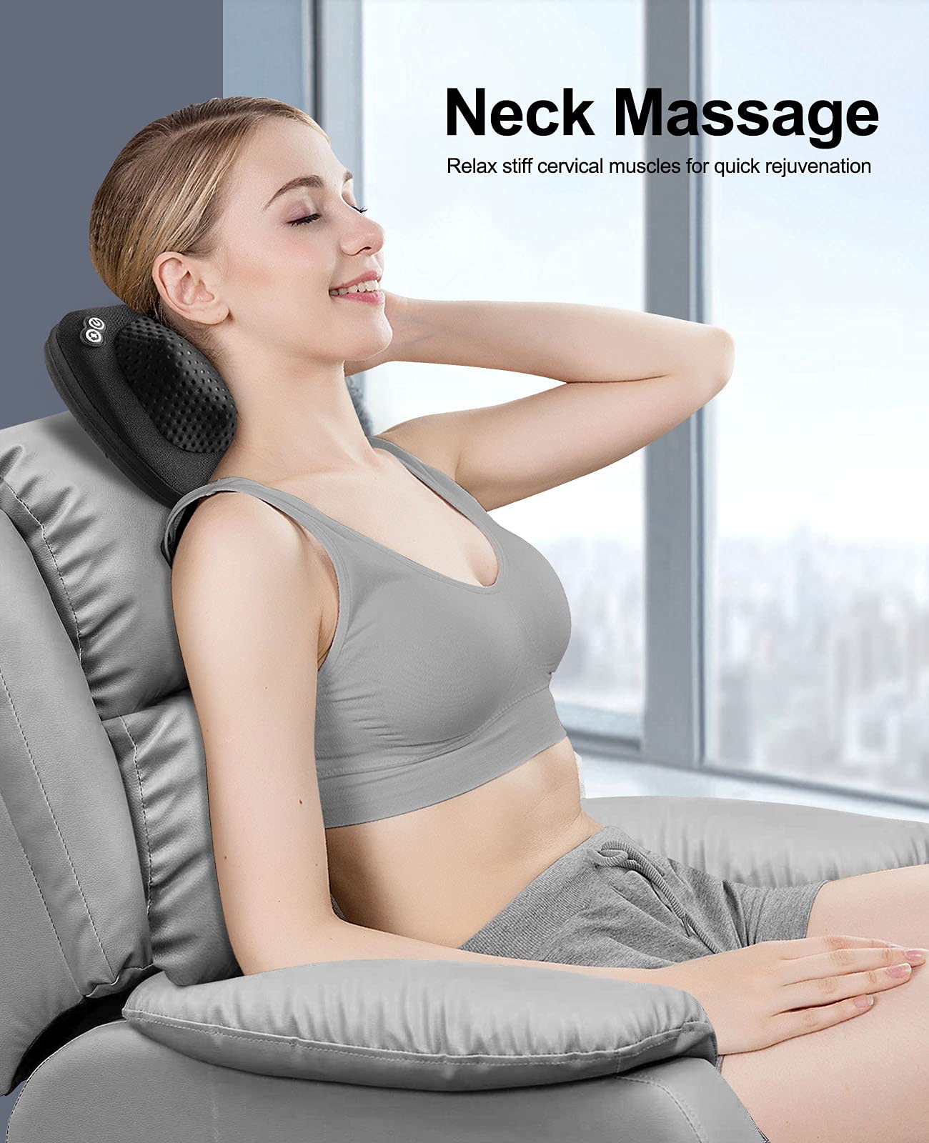 VIKTOR JURGEN Fathers Day Dad Gifts, Shiatsu Back Massager with Heat – Deep Tissue Massage for Neck, Shoulder, Back Pain Relief, Electric Kneading 3D Massage Pillow Gifts for Men Women Mom, Christmas