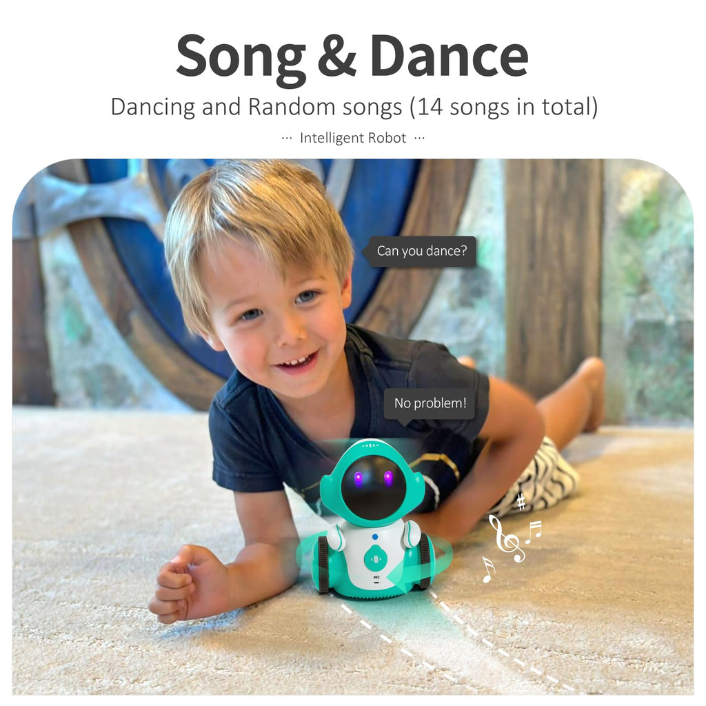 GILOBABY Interactive Robot for Kids Ages 3-8 – Rechargeable with Voice Control & Playback Mode – Educational Toy that Sings, Dances and Touch Control