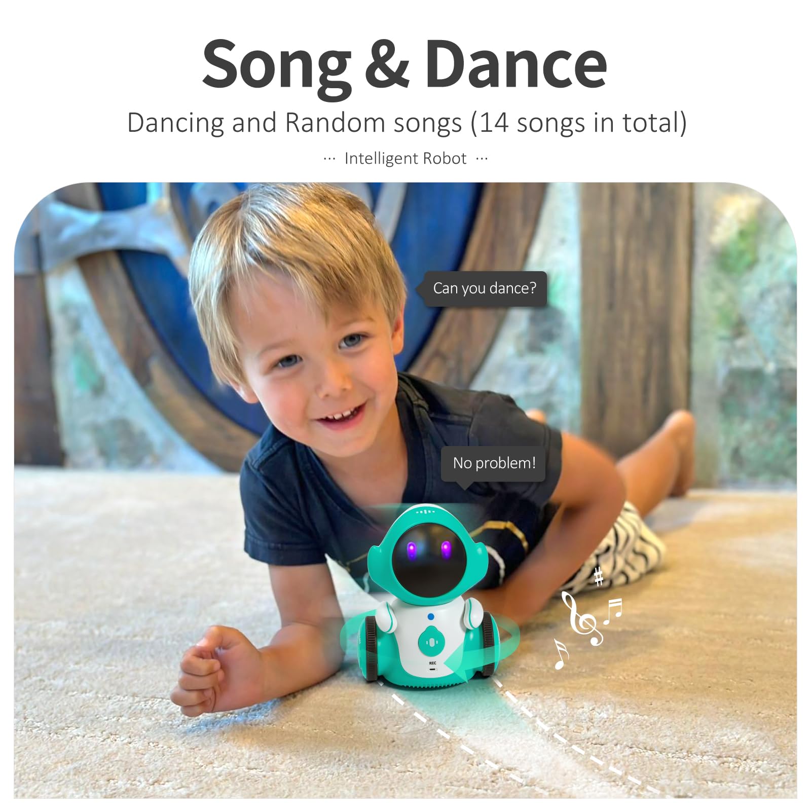 GILOBABY Interactive Robot for Kids Ages 3-8 – Rechargeable with Voice Control & Playback Mode – Educational Toy that Sings, Dances and Touch Control