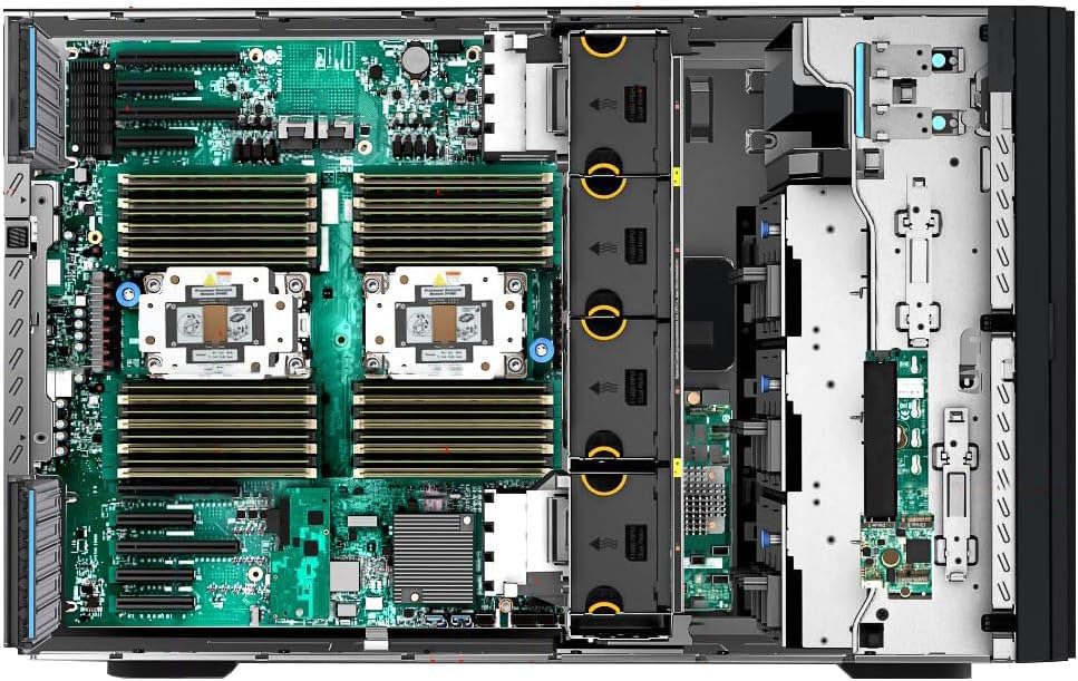 Lenovo ThinkSystem ST650 Tower Server Bundle with 2 x Intel Xeon Silver 4309Y, 128GB DDR4, 2TB SSD, 24TB HDD, RAID, Matrox G200 Graphics, Windows Server 2019 (Renewed)