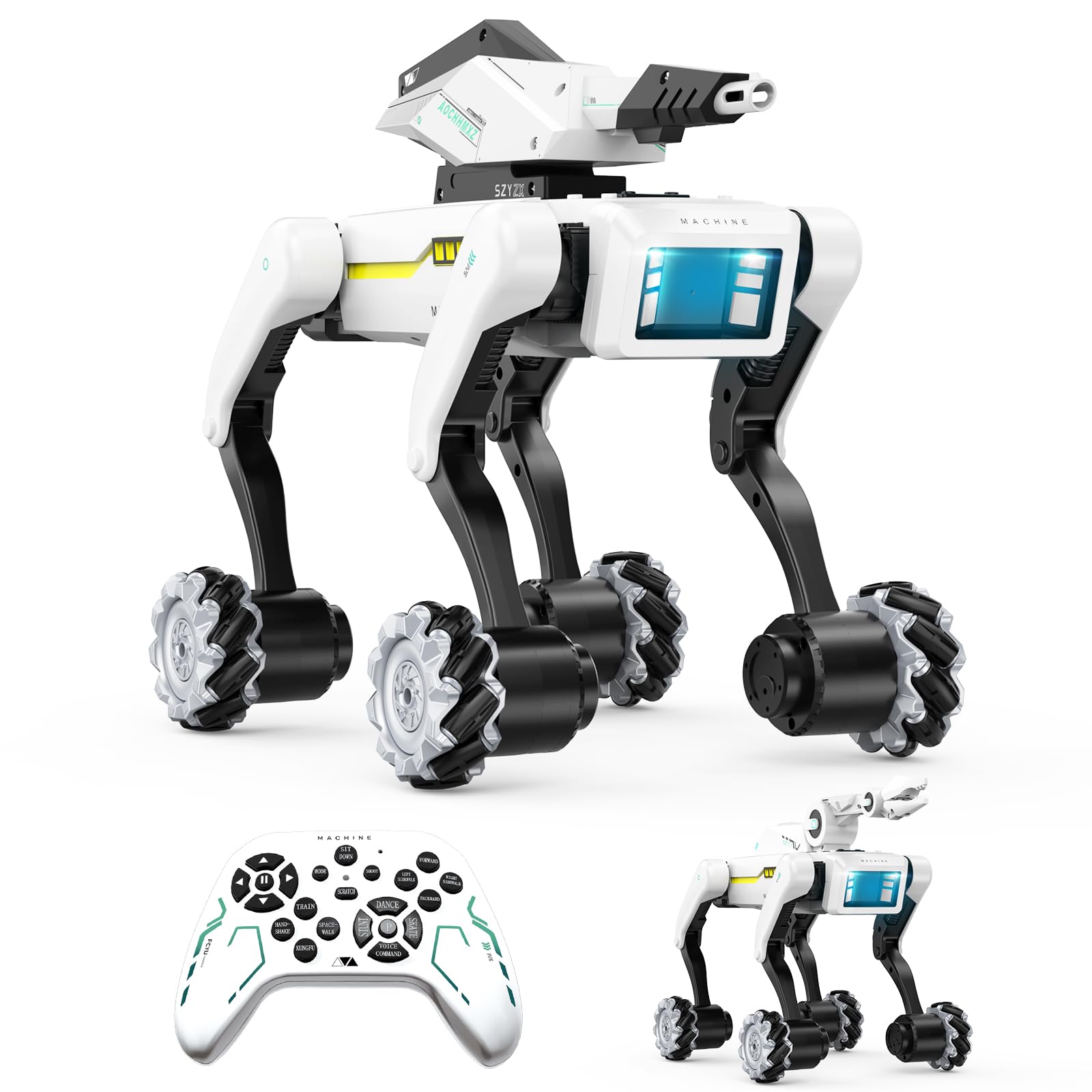 Smart Robot Dog for Kids Ages 6-12, Voice and Remote Control Robotic Pet, 30+ Bionic Actions, All-Terrain Stunt Moves, 25m Range, STEM Toy for Kids