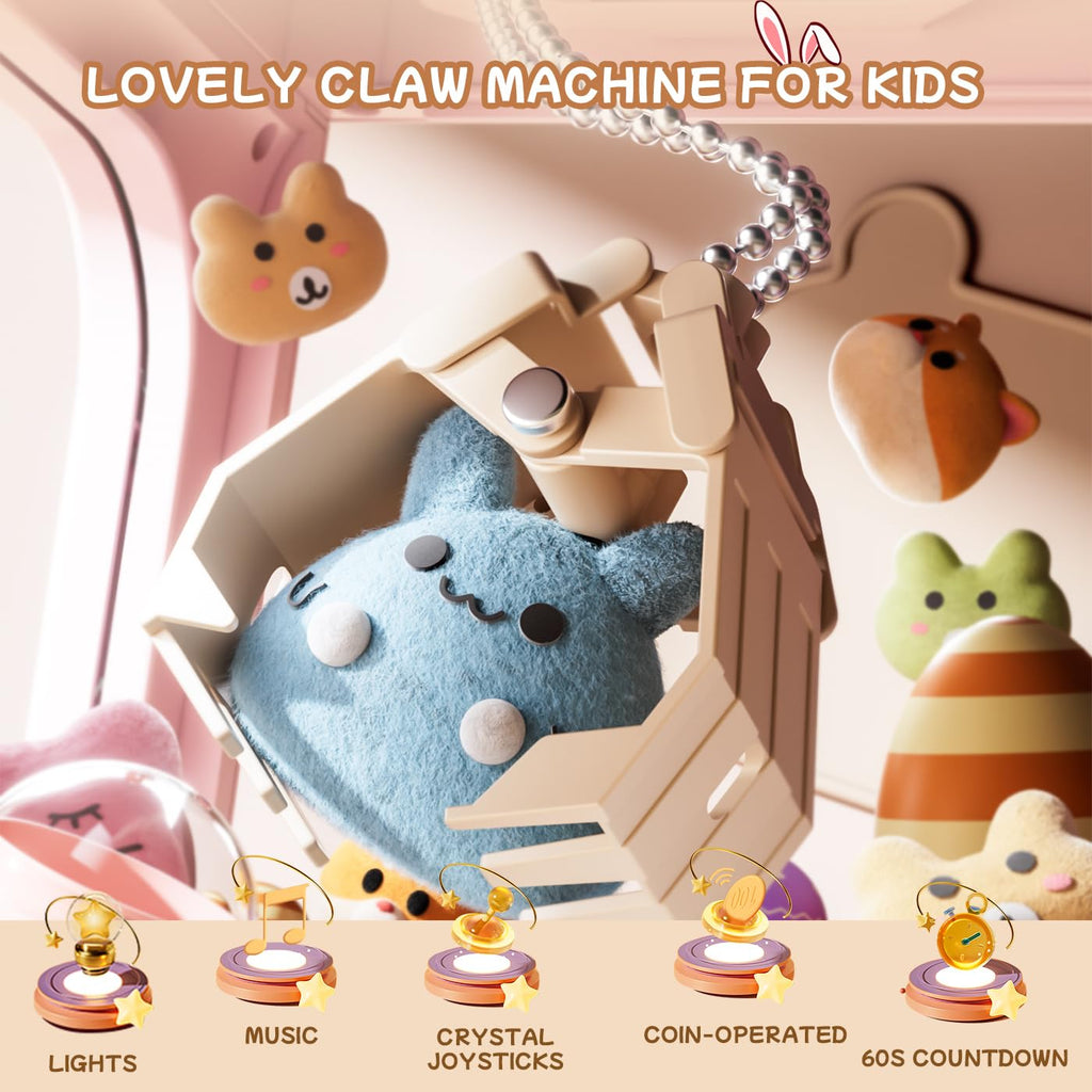 64 PCS Large Claw Machine for Kids Dinosaur,Vending Machine Toys for Boys 5 6 7 8 Year Old,Candy and Prize Electronic Dispenser Game Ages 5-7 6-8,Birthday Gift for 3 4 5 6 Year Old Boy Girl