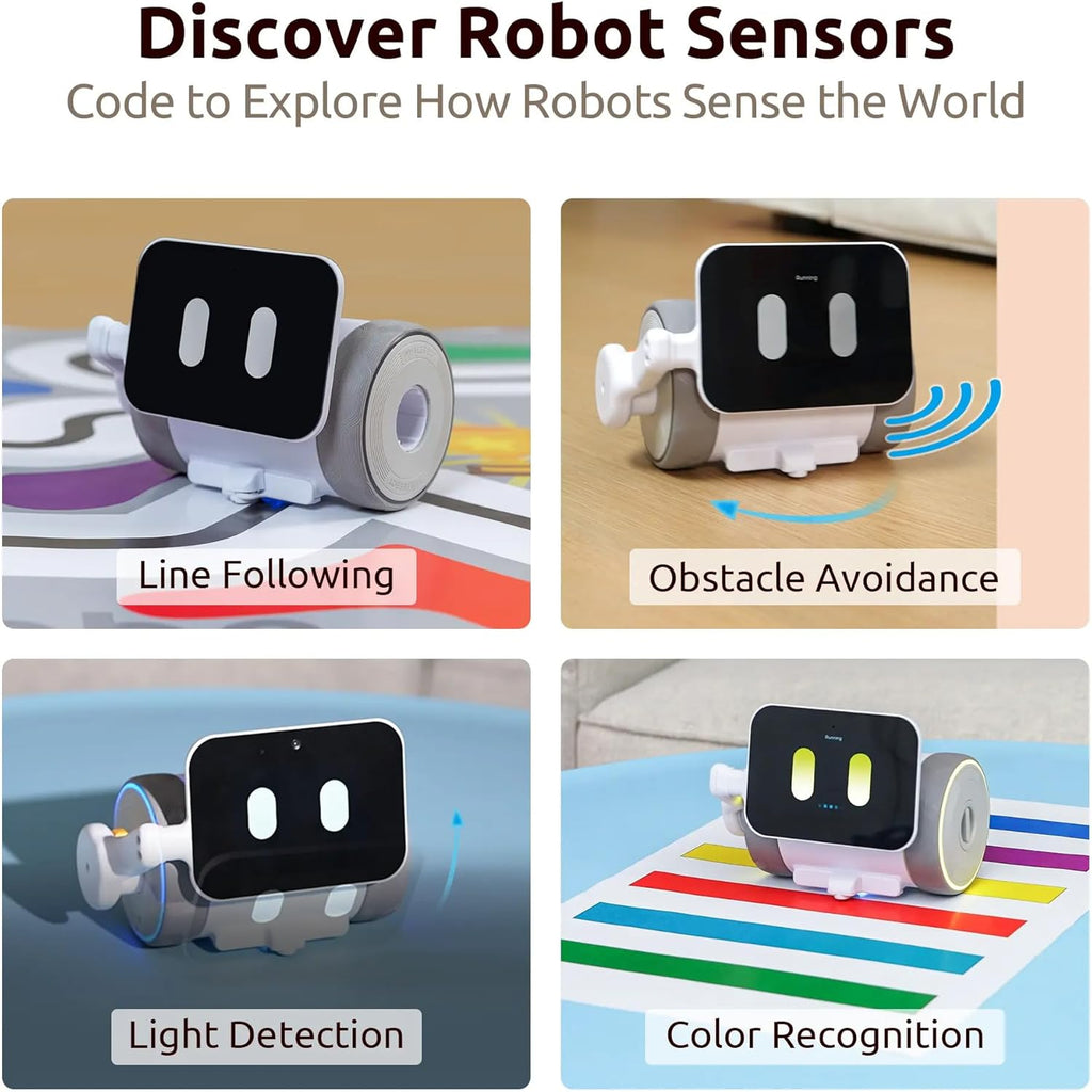 WhalesBot Pubbo Air Smart Interactive Robot for Kids, Voice/Touch/APP/Remote Control, Modular/Scratch Coding, Companion Robotic with Sensors, STEM Educational Toy for Boys Girls 4 5 6 7 8 9 10