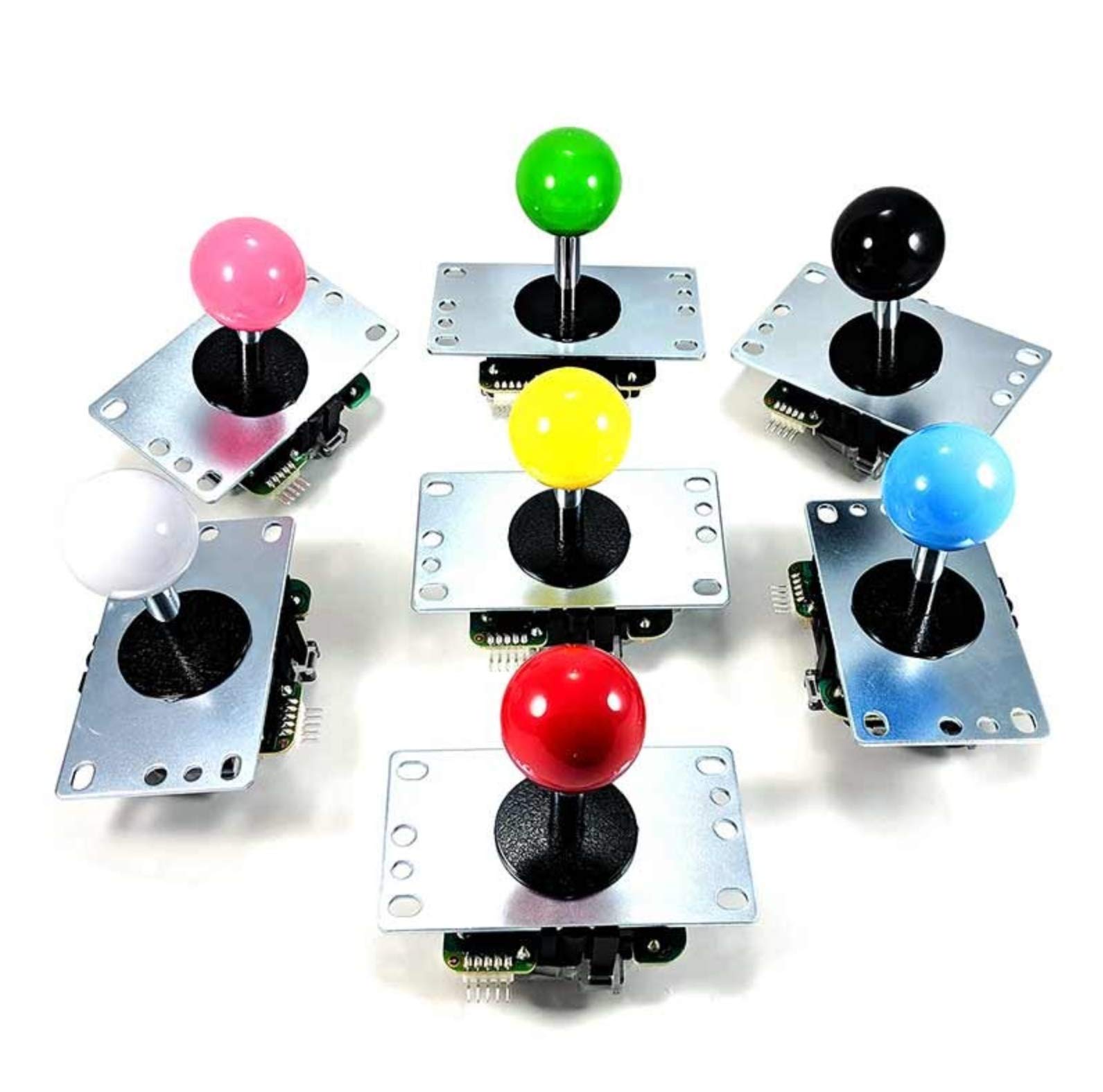 SANWA JLF-TP-8YT Joystick Red Original - for Arcade Jamma Game 4 & 8 Way Adjustable, Compatible with Catz Mad SF4 Tournament Joystick (Red Ball Top), Use for Arcade Game Machine Cabinet S@NWA
