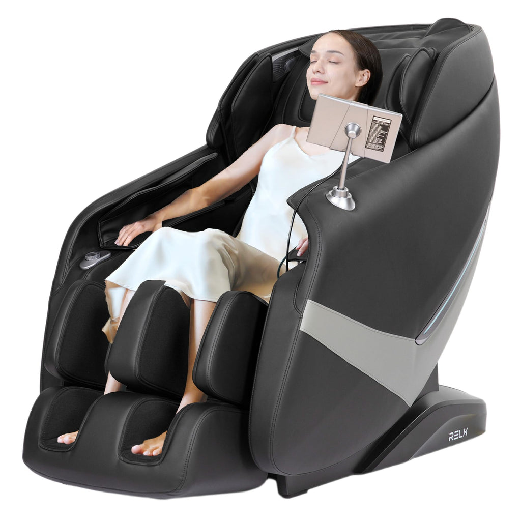 RELX 2026 Massage Chair Full Body, Zero Gravity Airbag Shiatsu Massage Chair with SL-Track, Heating, AI Control, Body Scan, 13 Modes, Foot Rollers, and Deep Yoga Stretch (Beige)