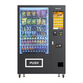 Refrigerated Beverage Vending Machine for Business, Large 60 Slots Snack Drink Combo Commercial Vending Machine Durable Cashless Vending Machine with Card Reader and Bill Coin Acceptor