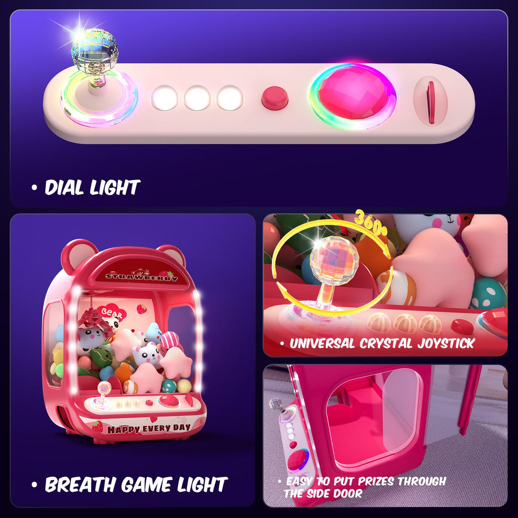 Skirfy Claws Machines for Kids,Unicorns Toys for Girls Age 6+,Mini Vending Machines with Squishyes Fidgets Toys,Candy Dispenser Machines,Claws Game, New Years Birthday Gifts