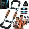 BAGAIL Twister Arm Trainer, 5 or 9 Level Resistance (30-140 lbs) for Chest & Arm Workout, All-in-One Home Gym Strength Training Equipment with Ergonomic Grips & Carry Bag for Men and Women