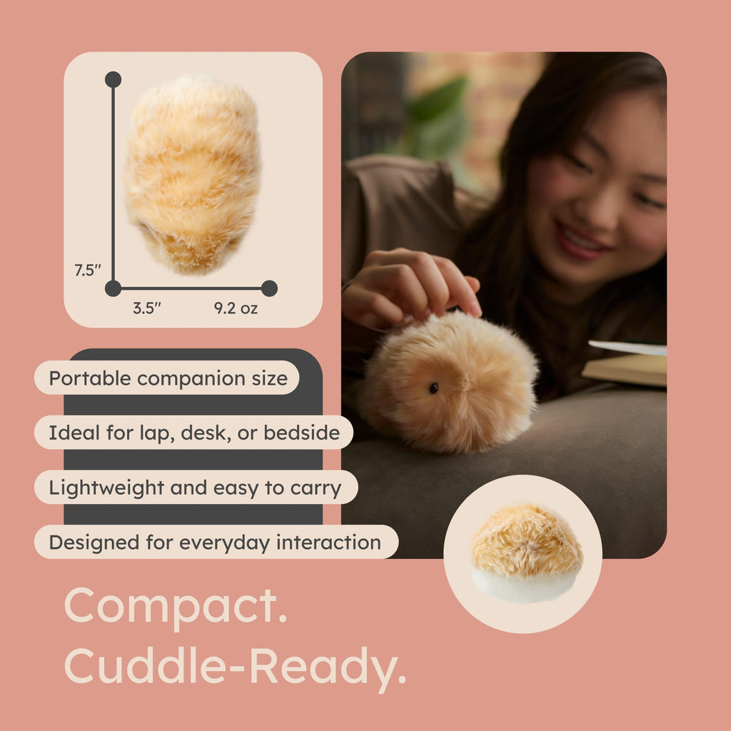 Casio Moflin Smart Companion Powered by AI Interactive Smart Companion with Emotional Evolution and MofLife App Compatibility for Stress Relief and Reassurance (Gold)