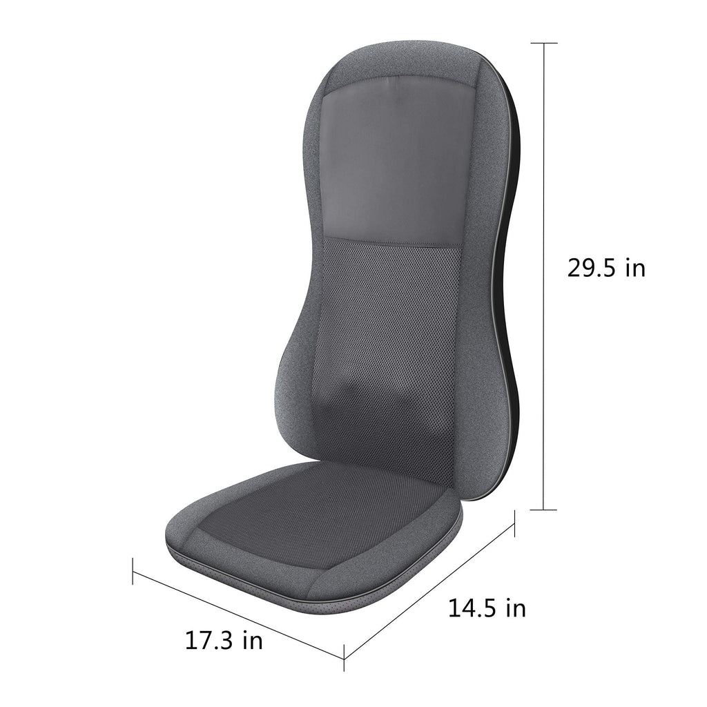 COMFIER Shiatsu Full Back Massager,Massage Chair Pad with Heat,2D/3D Massage Seat Cushion,Chair Massager with 10 Shiatsu Nodes, Rolling Kneading Chair Pads for Lower Back,Father Day Gifts