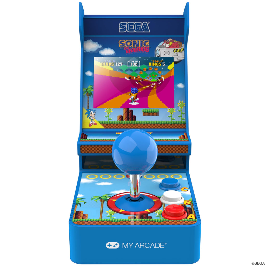 My Arcade Sonic Joystick Player: Sonic The Hedgehog, 2 Games in 1, Sega Classic, Gifts for Kids and Adults