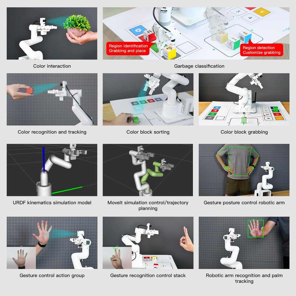 Yahboom Jetson Orin Nano Super 8GB 67Tops Robotic Arm MyCobot280 7DOF Collaborative Robot Desktop Educational Robotic Arm Python with Adaptive Gripper
