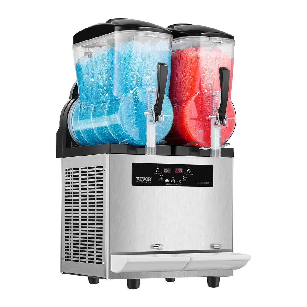 VEVOR Commercial Slushy Machine, 12Lx3 Triple Tank Frozen Drink Machine, 144 Cups Stainless Steel Margarita Smoothie Frozen Drink Maker, Slushie Maker for Home Party Restaurants Cafe Bars
