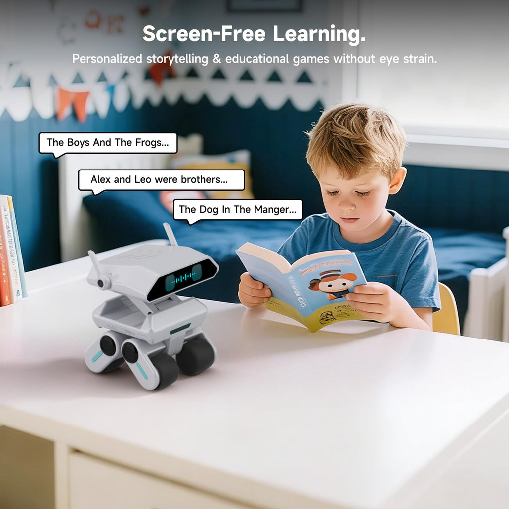 AI Robot for Kids, ChatGPT Powered Interactive Smart Companion, STEAM Educational Programmable Toy with Visual Recognition & Emotion-Aware, Personalized AI Friend for Teens Yonbo