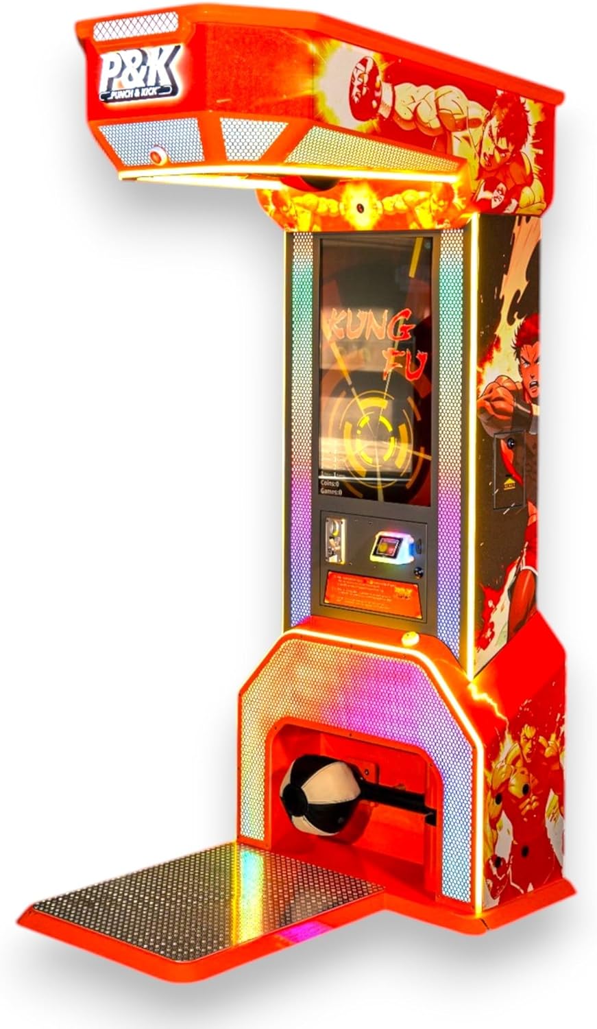 MEGA Vending Punch & Kick Arcade Ticket Redemption Game Machine - Led Display