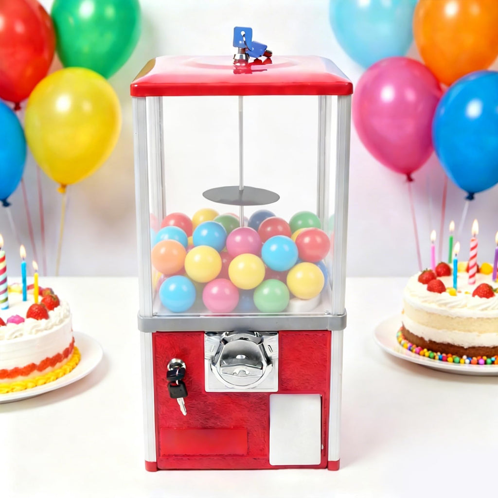 25-Cent Commercial Vending Machine, Capsule Toys Candy Bulk Gumball Device (Blue) | Operated Capsule Vending Machine for Arcades, Retail Stores and Small Business