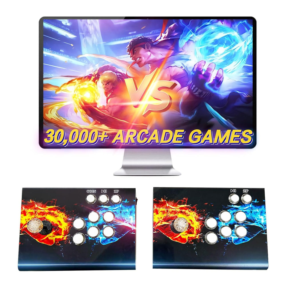 substaN Newly Upgrade 3D Arcade Games Console Built-in 30000+ Classic Games, 20+ Simulators, Two Separate Consoles, 1280x720 HD Retro Gaming Machine for 4K TV & Projector & PC, Supports 1-4 Players
