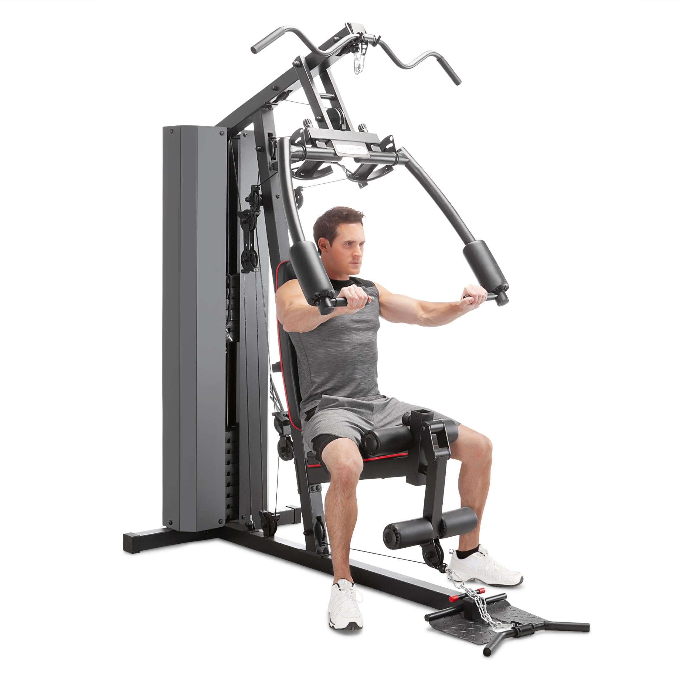 Marcy Multifunctional Workout Station 100lbs to 200lbs Stack Home Gym for Weightlifting and Bodybuilding