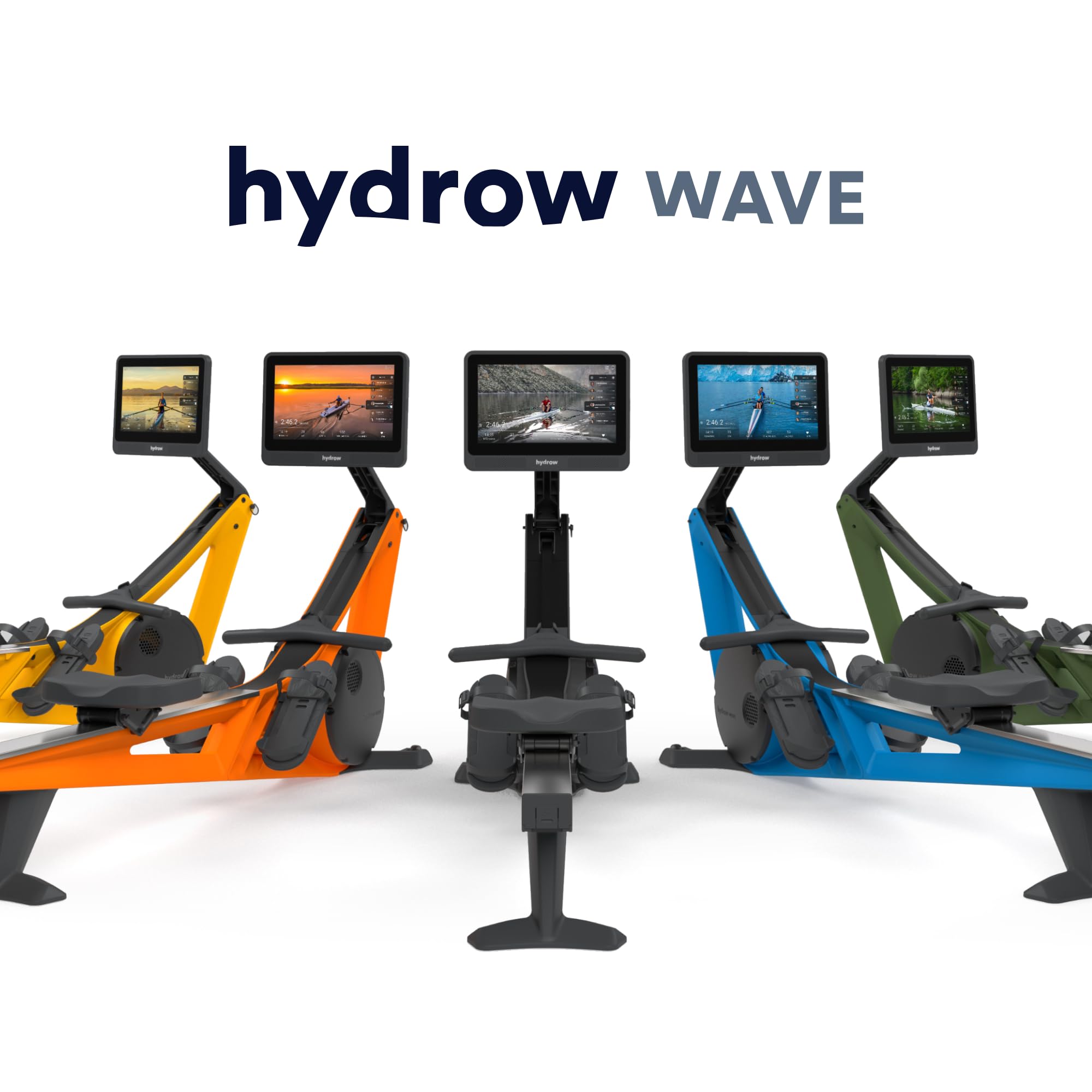 Hydrow Wave Rowing Machine with 16" HD Touchscreen & Speakers - Foldable | Live Home Workouts, Subscription Required