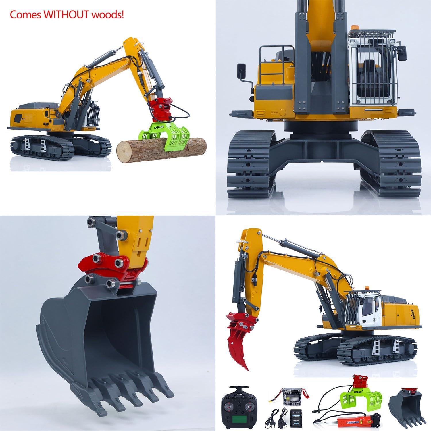 TOUCAN RC HOBBY US in Stock 1/18 K962 100S Remote Control Hydraulic Excavator RC Digger Electric Claw Ripper Hammer Construction Car Machine for Adult