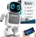 SmartyBot Smart Robot Toy for Kids - Interactive Remote Control Robot with App, Programmable Moves, 7 Customizable LED Eye Colors, Reacts to Music, STEM Learning Toy for Boys & Girls Ages 4 5 6 7 8 9