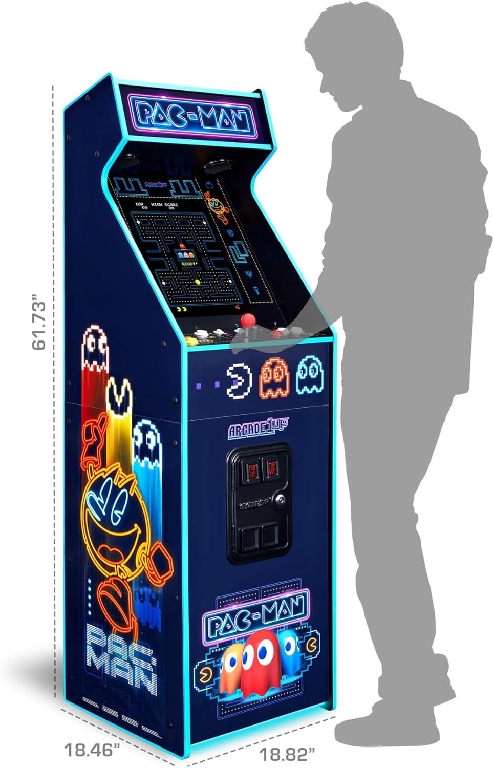 Arcade1Up PAC-Man Deluxe at Home Arcade Machine Neon Edition