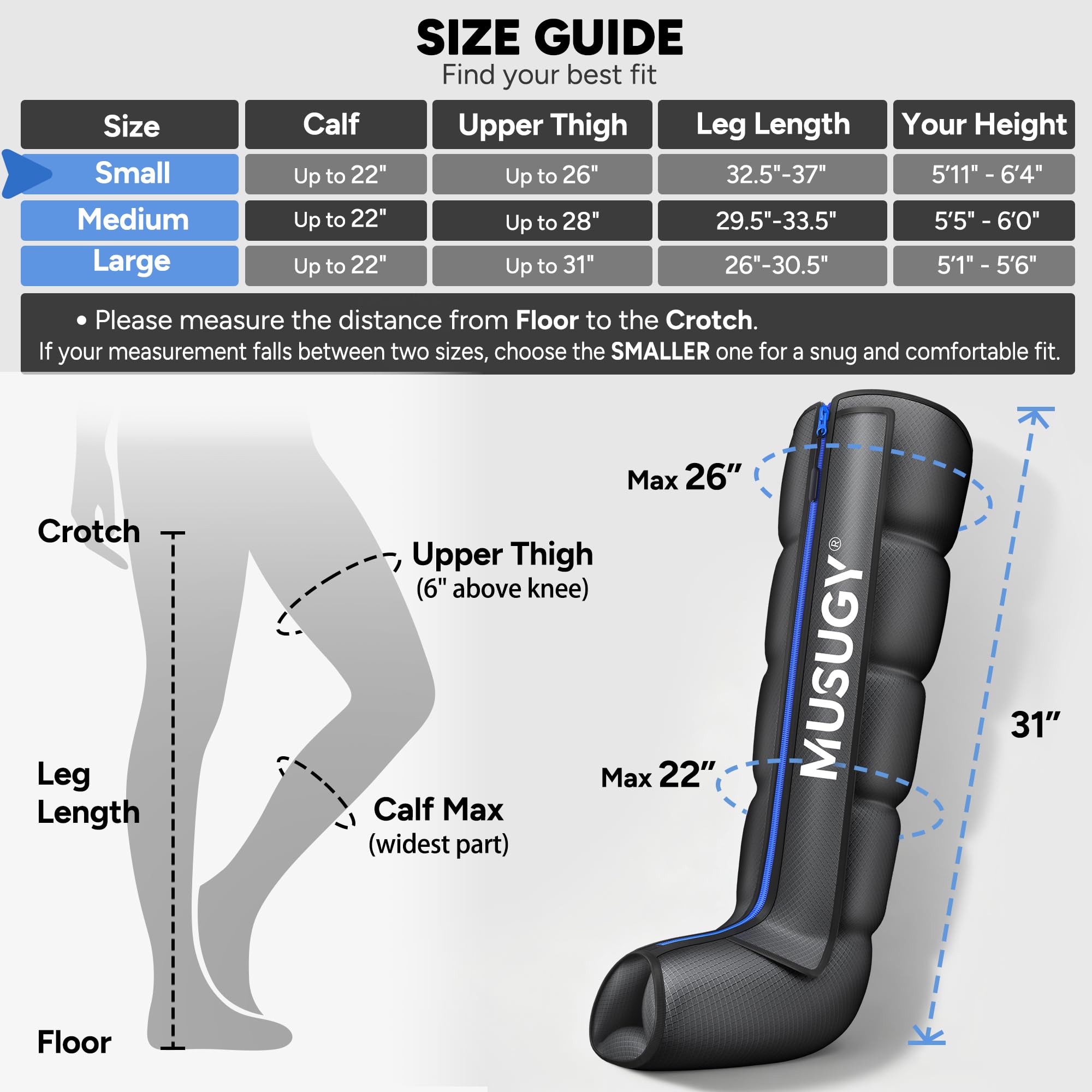 Sequential Leg Compression Massager for Circulation : Full Leg Air Compression Boots for Massage Therapy & Fatigue Relief - 9 Intensity, 6 Modes, 3 Timers for Athletes, Runners, Gym (Large)