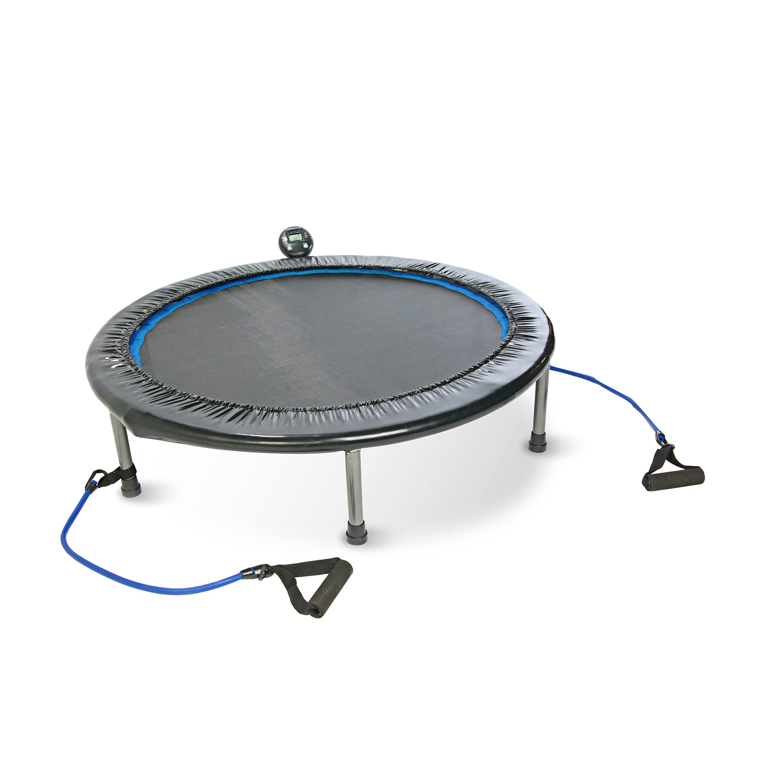 Stamina Folding Trampoline with Smart Workout App, Black - Portable Fitness Rebounder for Home Gym, Cardio & Strength Training, Jumping Exercise Equipment