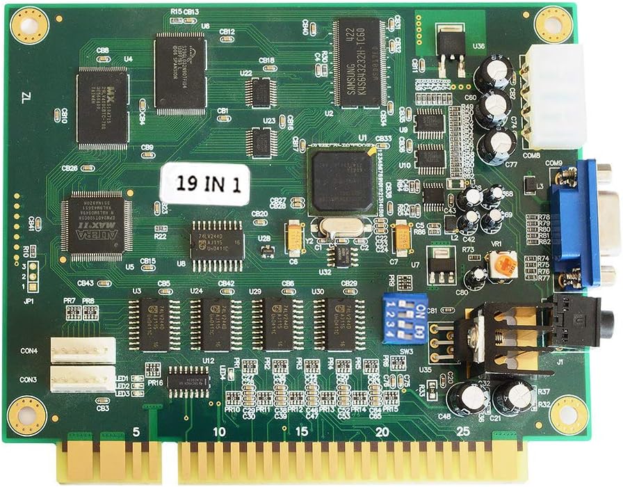 BLEE Classical Arcade Board 19 in 1 Arcade PCB Jamma Board Horizontal Jamma Multi Game CGA VGA Output
