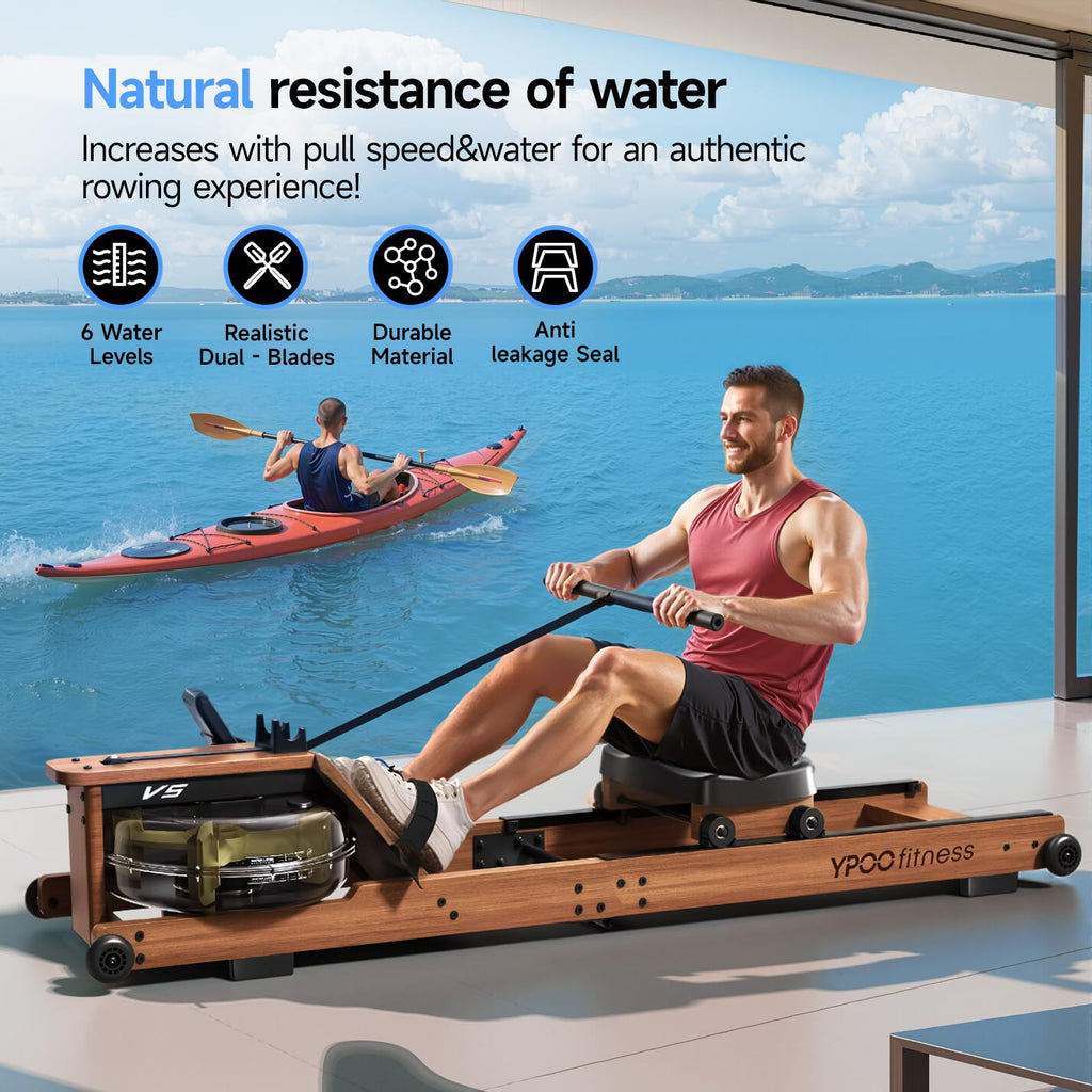 Rowing Machine for Home, 350 LB Capacity, 16-Level Silent Resistance, Magnetic Rowing Machines for Home Foldable, Full-Body Workout Compact Rowing Machine for Cardio & Strength with APP Support