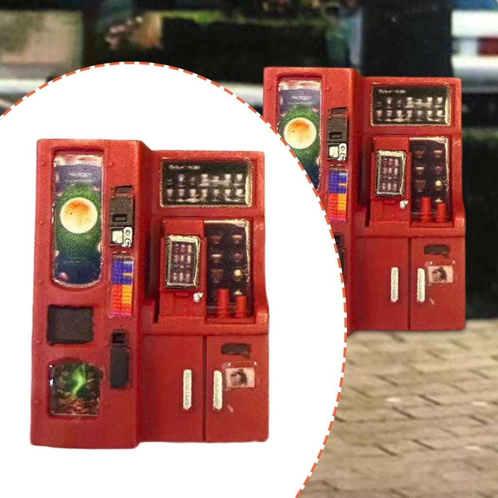 Mini Beverage Machine Miniature Model Vending Equipment Dollhouse Accessories Resin Coffee Maker for Office Dorm Bar Home Kitchen Coffee Su, red