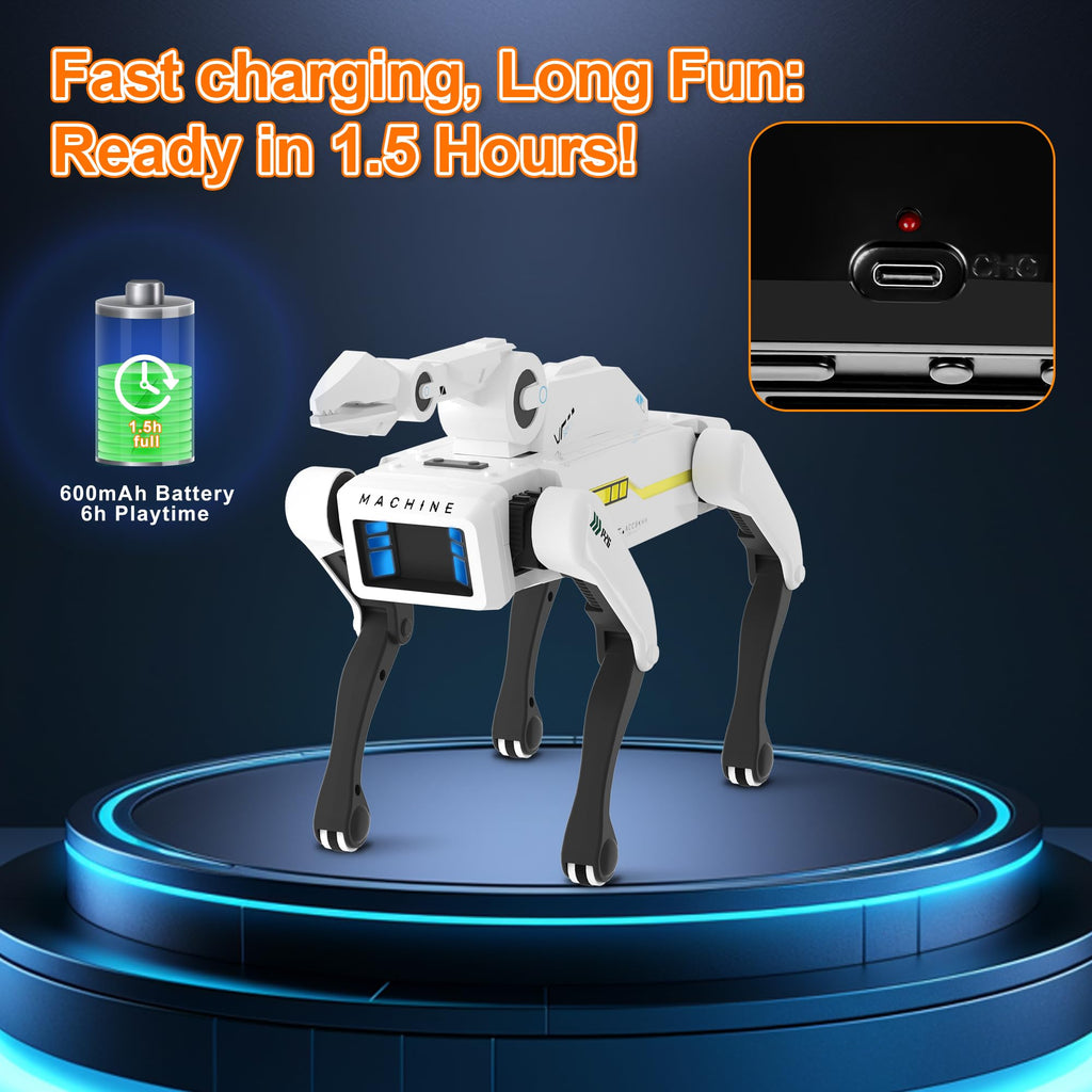 Smart Robot Dog - Interactive STEM Pet with Voice Control, 30+ Actions & APP Programming, Durable Design for Kids Age 6+ (Compatible with iOS/Android)