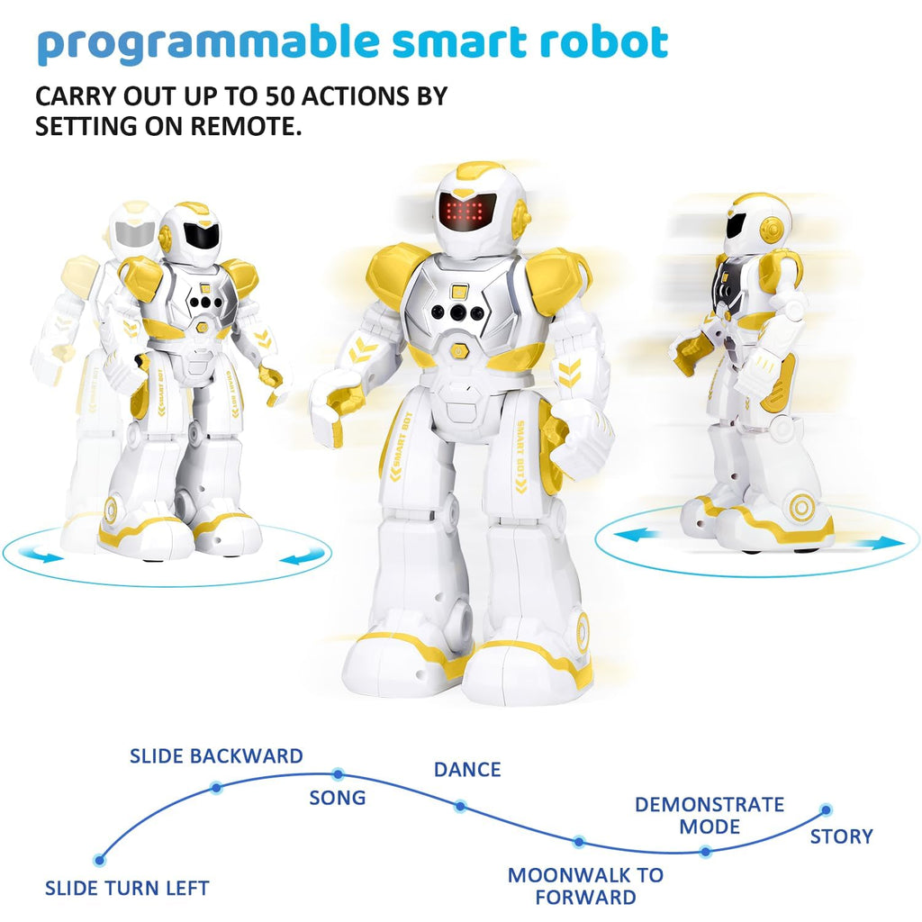 KingsDragon Robots Toy for Kids, RC Gesture Sensing Toy, Interactive Walking Singing Dancing Robot Birthday Presents for Boys Girls Age 6 7 8 9 Years Old