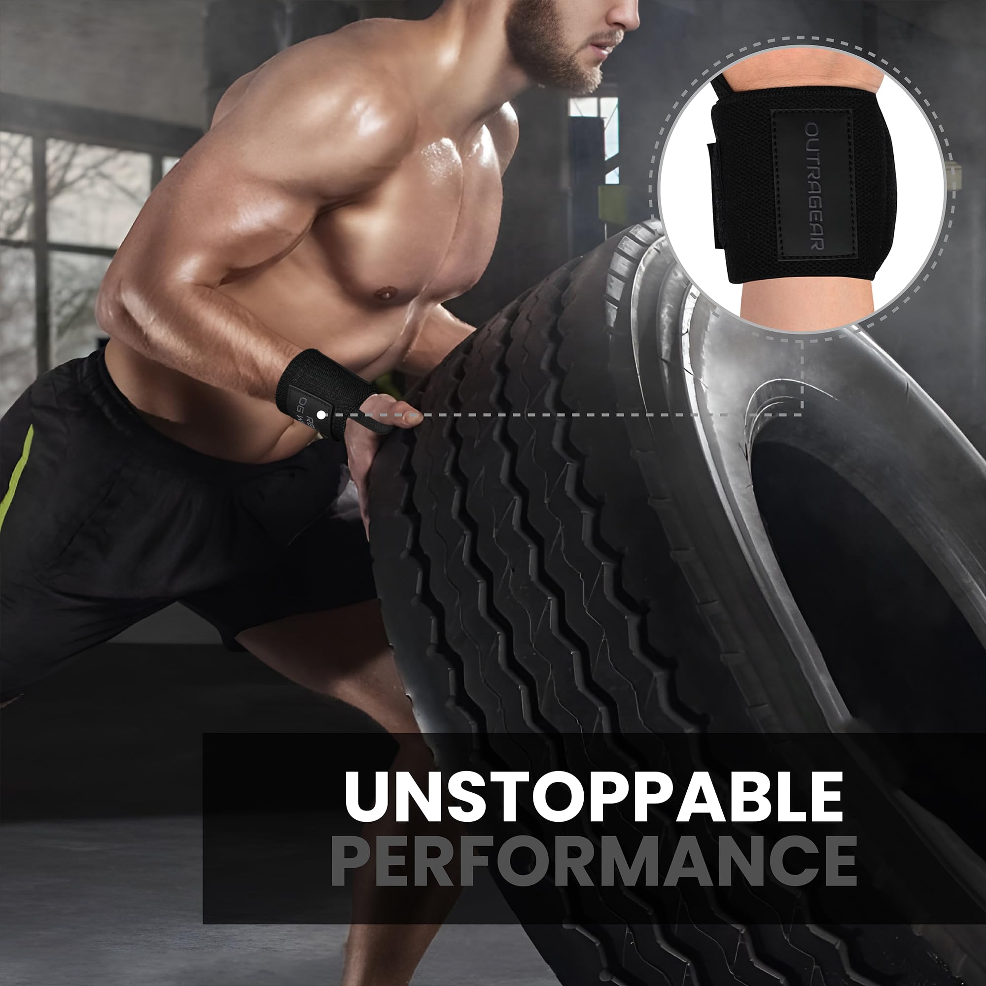 18" OG-Grade Wrist Wraps for Weightlifting – Heavy Duty Wrist Support with Thumb Loop & Lockdown Strap – Wrist Straps for Powerlifting, Bench Press & Gym Training