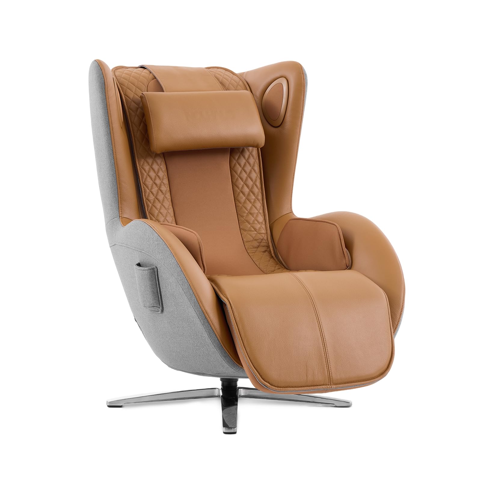 Nouhaus Aurora Massage Chair Full Body, Zero Gravity Genuine Leather Massage Chairs w/Airbags, Heating, Auto Modes, Bluetooth Speaker, Modern 4D Massage Chair Recliner for Living Room (Elder White)