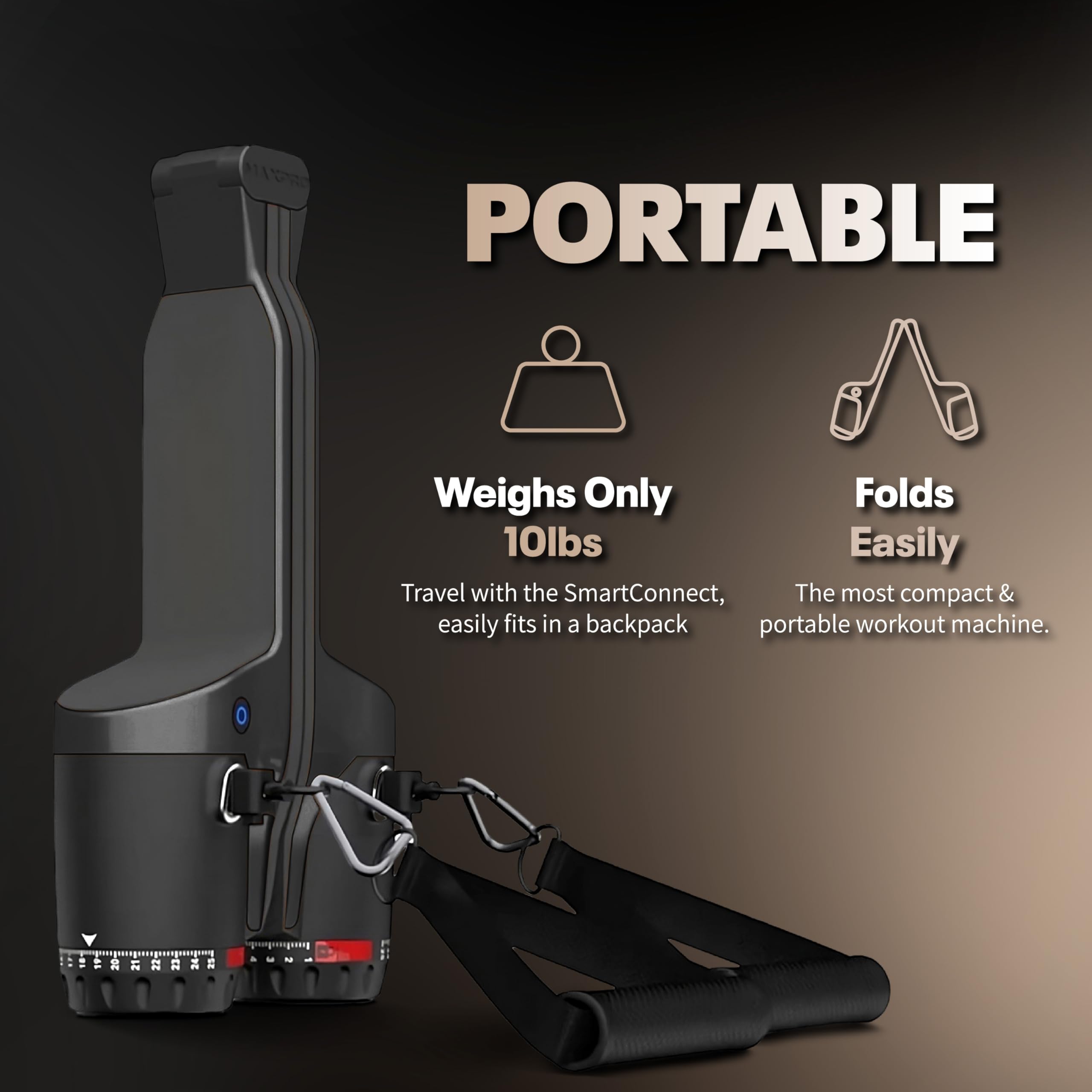 MAXPRO Fitness: Cable Home Gym | As Seen on Shark Tank | Versatile, Portable, Bluetooth Connected | Strength, HIIT, Cardio, Plyometric, Powerful 5-300lbs Resistance