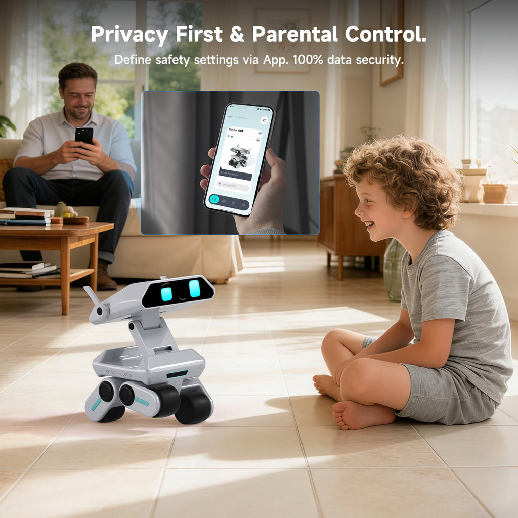 AI Robot for Kids, ChatGPT Powered Interactive Smart Companion, STEAM Educational Programmable Toy with Visual Recognition & Emotion-Aware, Personalized AI Friend for Teens Yonbo