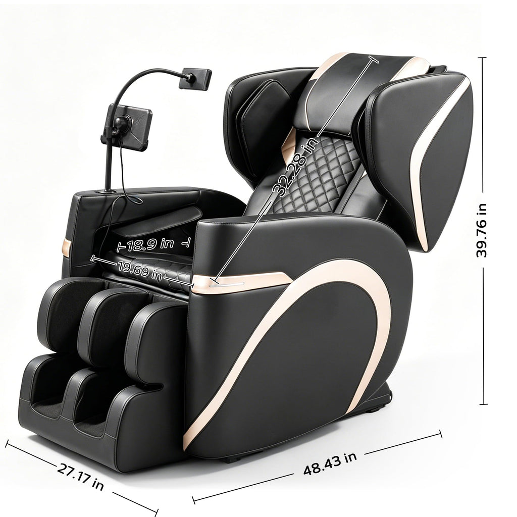 2026 Massage Chair Full Body, Zero Gravity Massage Recliner Chair with Auto Modes, 8 Fix Point Rollers, Airbag, Foot Massage, Touch Screen Controller, Deep Yoga Stretch, Heating Function