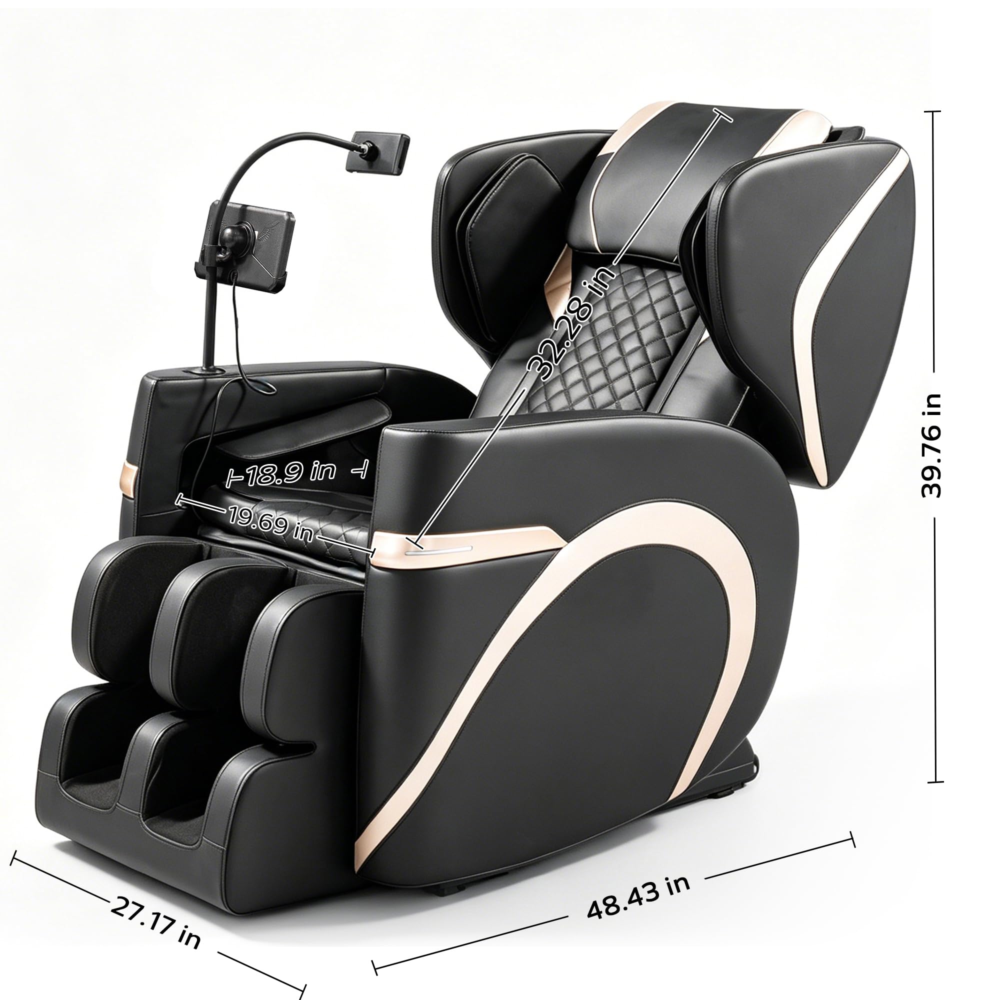 2026 Massage Chair Full Body, Zero Gravity Massage Recliner Chair with Auto Modes, 8 Fix Point Rollers, Airbag, Foot Massage, Touch Screen Controller, Deep Yoga Stretch, Heating Function