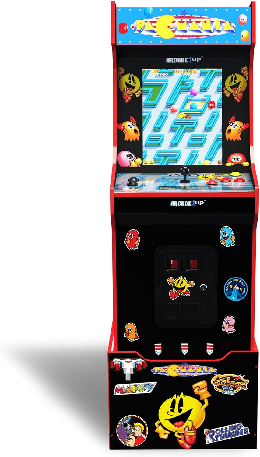 Arcade1Up PAC-Man Customizable Arcade Game Featuring PAC-Mania - Includes 14 Games & 100 Bonus Stickers