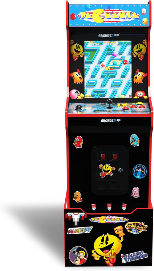 Arcade1Up PAC-Man Customizable Arcade Game Featuring PAC-Mania - Includes 14 Games & 100 Bonus Stickers