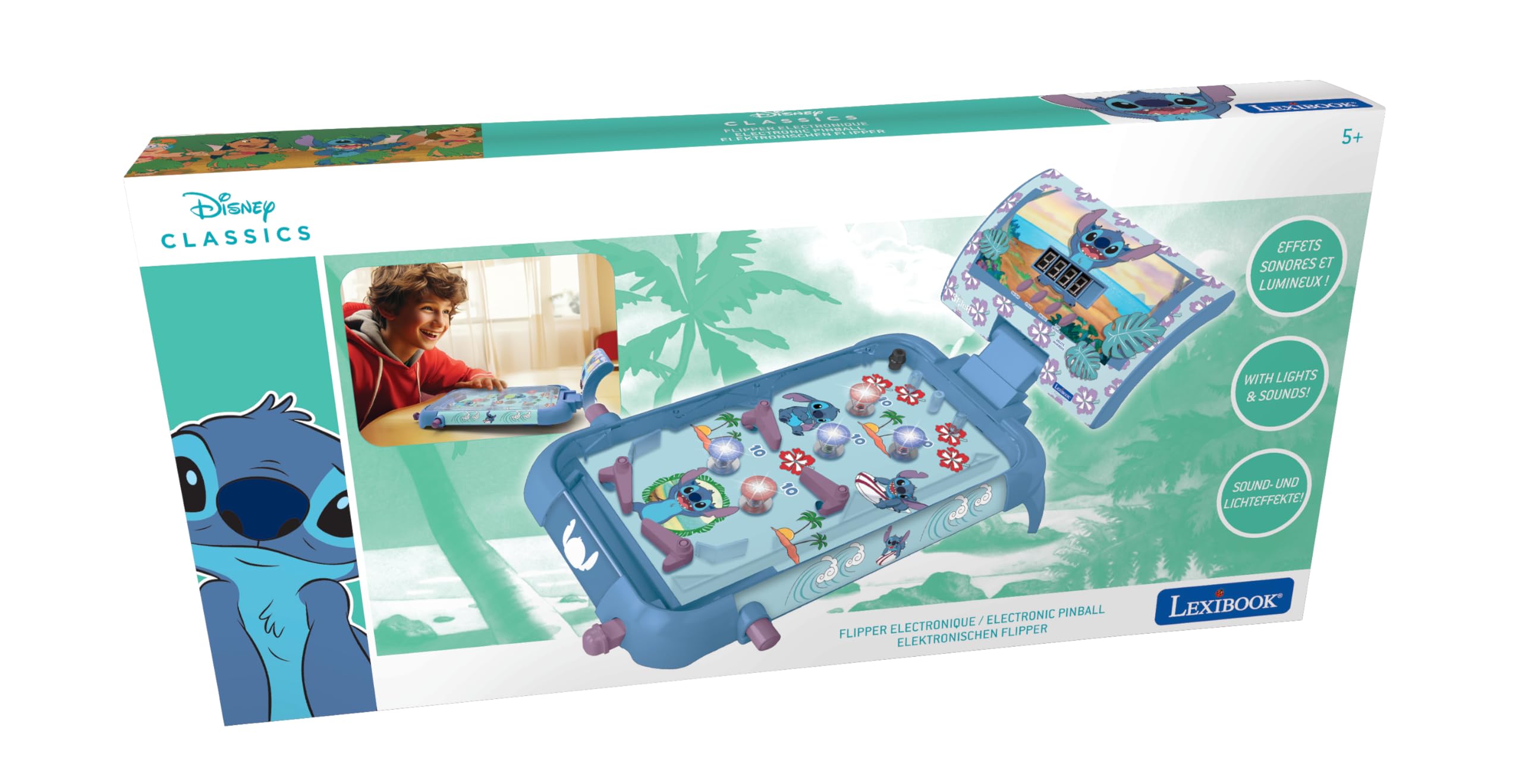 LEXiBOOK Marvel Spider-Man, Table Electronic Pinball, Action and Reflex Game for Children and familiy, LCD Screen, Light and Sound Effects, Blue/red, JG610SP