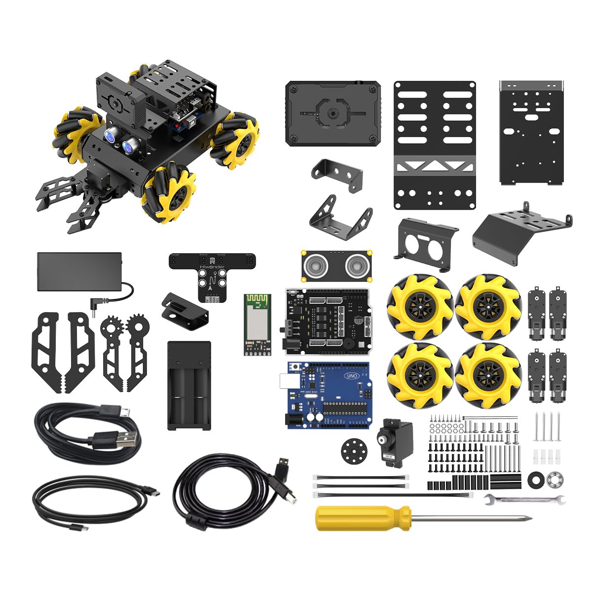 LewanSoul Robotic Kit for Arduino Robot Car AI Camera Vision Recognition Target Tracking Obstacle Avoidance, Programmable STEM Robot Gift for Ages 12 14 16+, Camera Robot Kit, miniAuto Standard Kit