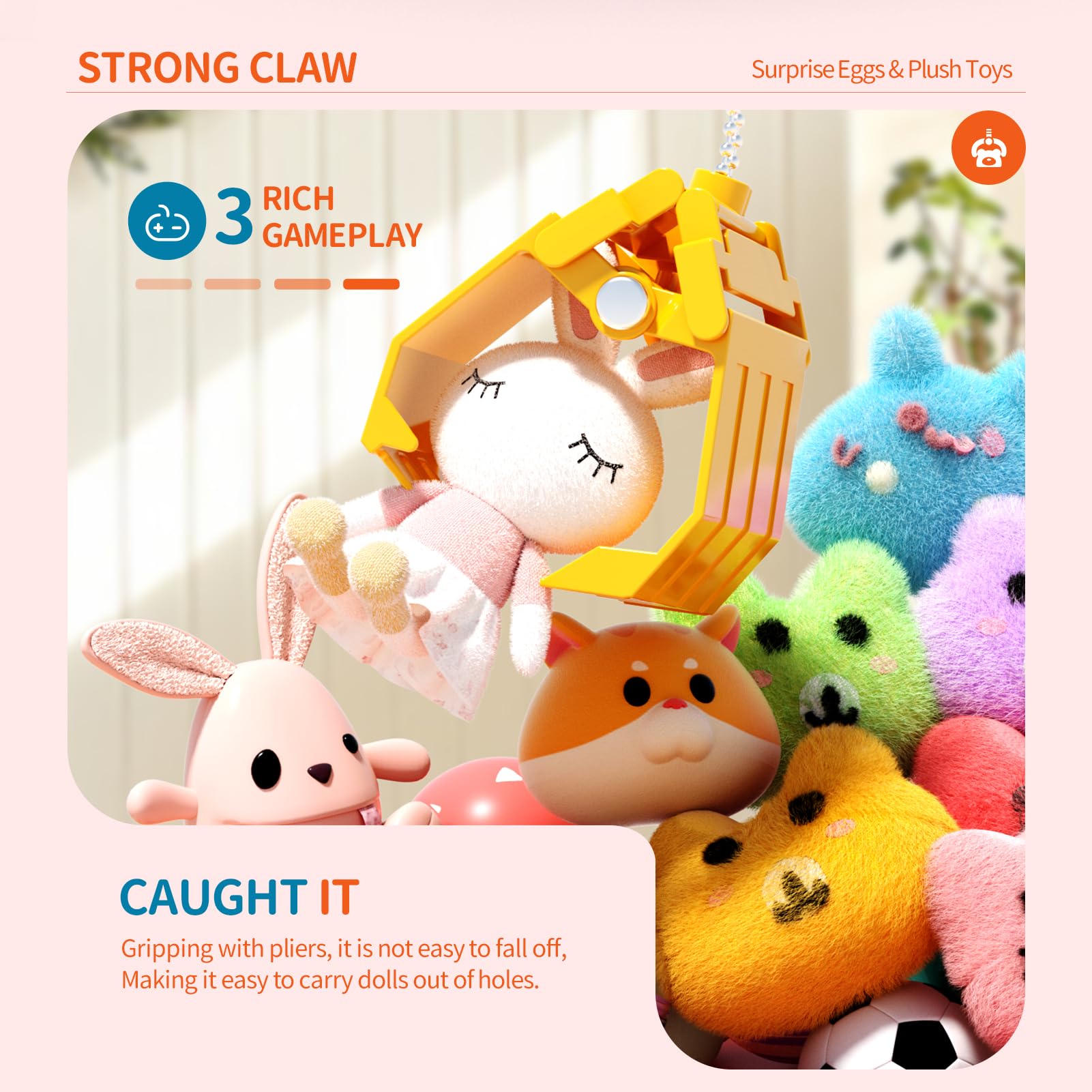 ORANGE OCEAN Large Claw Machine for Kids,Unicorns Toys Claw Machine for Girls,Mini Arcade Game with Prizes Toys,Kids Vending Machine Age 6-8 8-10,Christmas Party Birthday Gift for Girls Boys