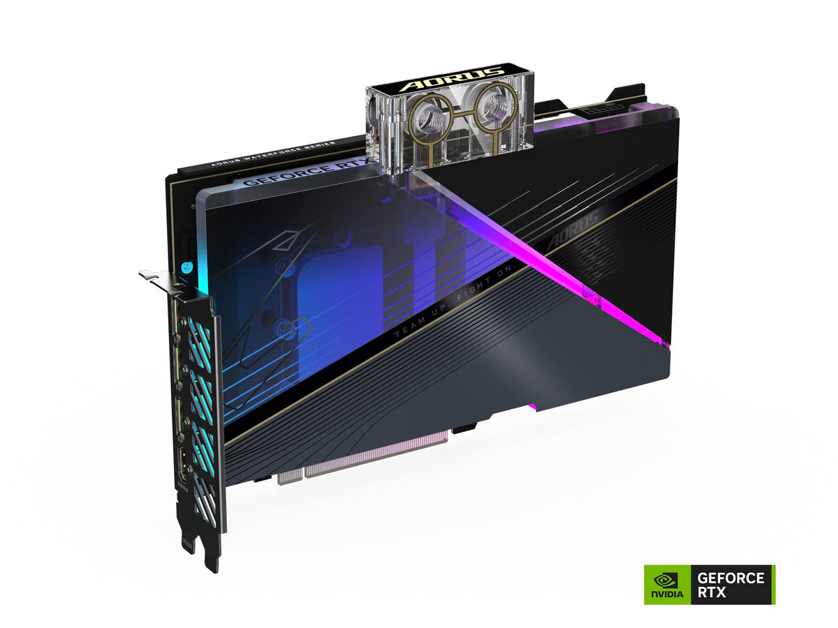 Gigabyte AORUS GeForce RTX 4080 16GB Xtreme WATERFORCE Graphics Card, WATERFORCE All-in-one Cooling System, 16GB 256-bit GDDR6X, GV-N4080AORUSX W-16GD Video Card