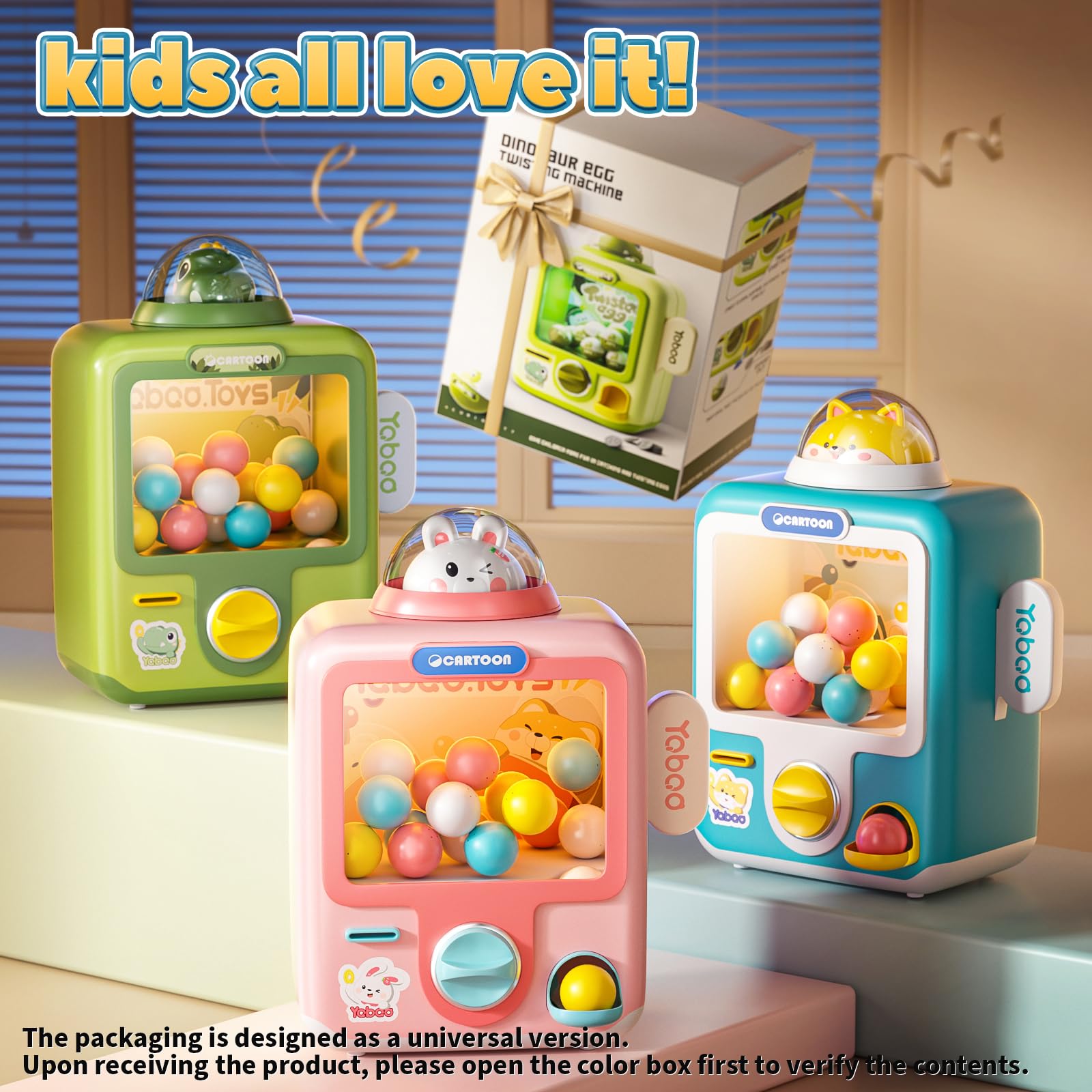 Skirfy Vending Machine Kids Toys 10 Empty Eggs Mini Vending Machine Erasers Operated Gumball Prize Machine Maker Game Claws Machine Easter Game Sensory Toys Dolls Gifts（Blue）
