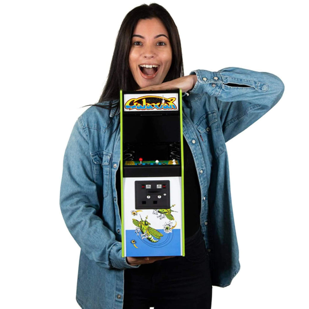 Numskull Quarter Arcades Teenage Mutant Ninja Turtles Collector's Edition Mini Arcade - 1/4 Scale Authentic Wooden Replica, Original ROM, Rechargeable Battery & 3W Speakers for Retro Enthusiasts