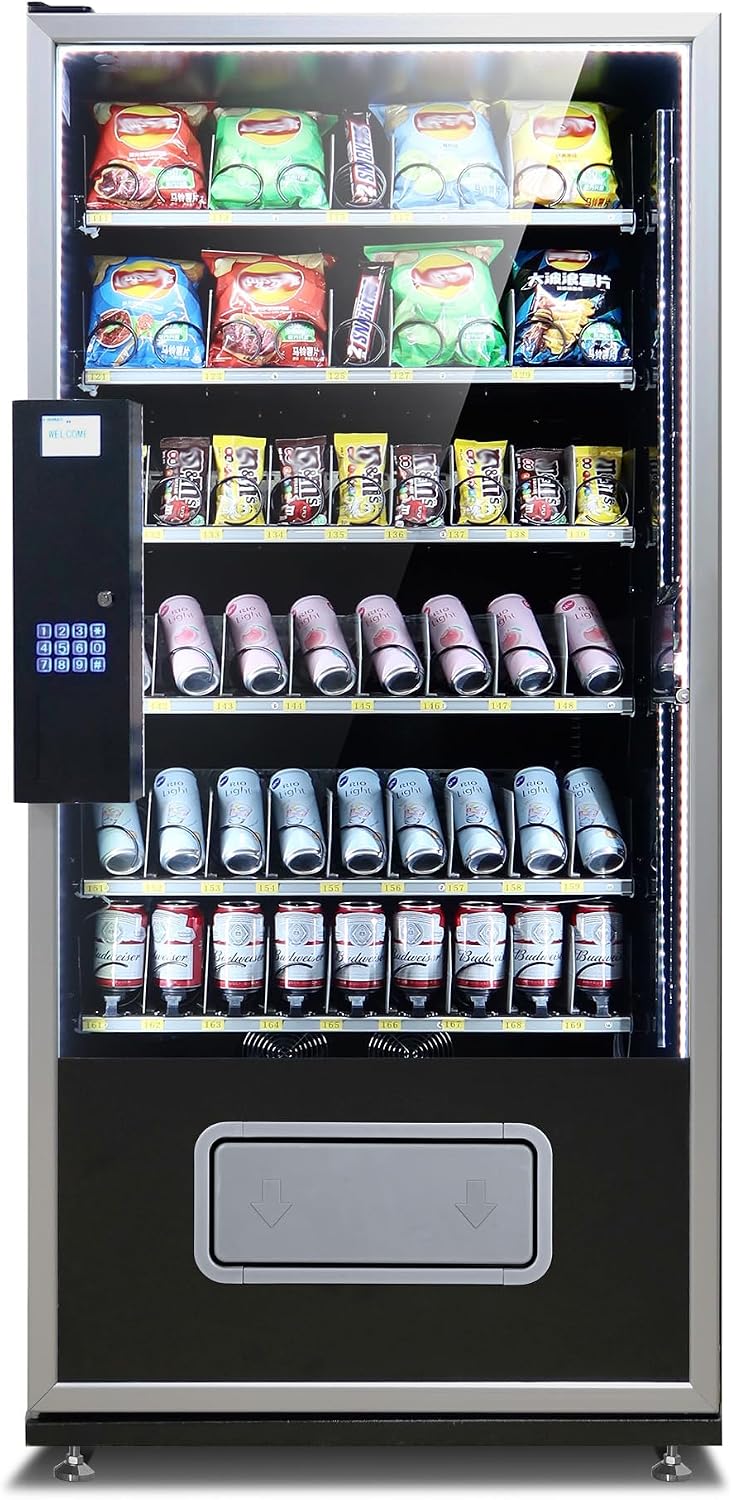 Generic G654W Cashless Large Refrigerated Combo Vending Machine with Nayax VPOS Touch Card Reader