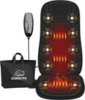 Snailax Back Massager with Heat - Massage Seat Cushion with 10 Motors, Massage Chair Pad for Home Office Use, 5 Modes & 3 Intensity Levels, 2 Heat Settings with 30-60-90 Mins Timer, Gifts for Him Dad
