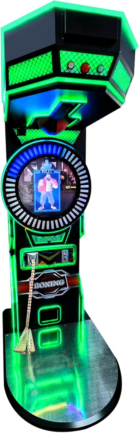 CREATIVE ARCADES Face-Off Live™ Real-Time Boxing Arcade Machine | Full Size Boxing Arcade with wi-fi connectivity and Live Video Interaction
